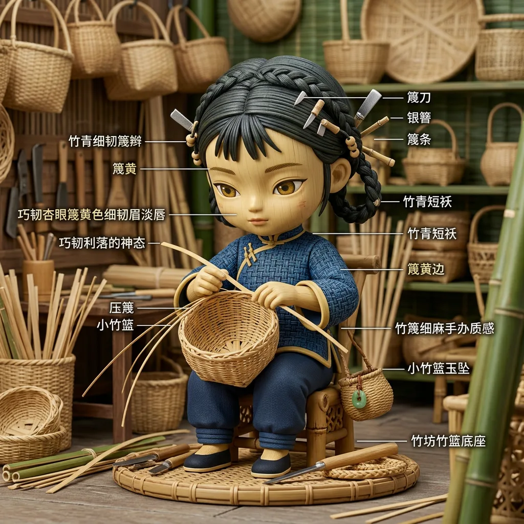 竹编·经纬成篮 · 编青